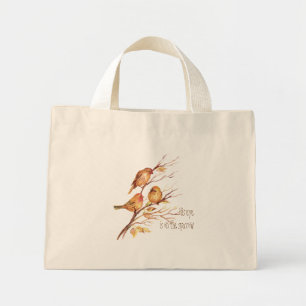 Mini Tote Bag Inspirationnel Son Oeil est sur le Bruant, Gros To