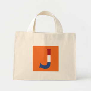 Mini Tote Bag J Monogramme superposé sur l'indicateur NLD sur ou