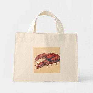 Mini Tote Bag James Sowerby Homard serbé