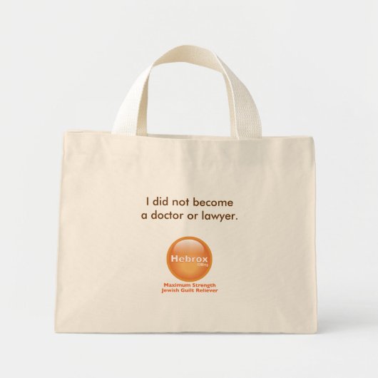 Mini Tote Bag Je ne suis pas devenu médecin ou avocat (Devant)