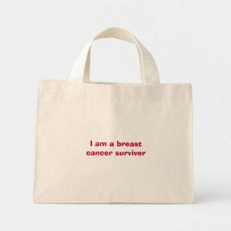 Mini Tote Bag Je suis un survivant du cancer du sein