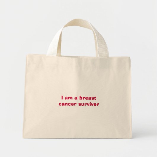 Mini Tote Bag Je suis un survivant du cancer du sein (Devant)