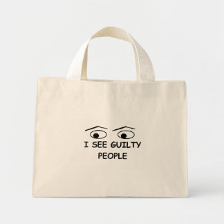 Mini Tote Bag Je vois des coupables