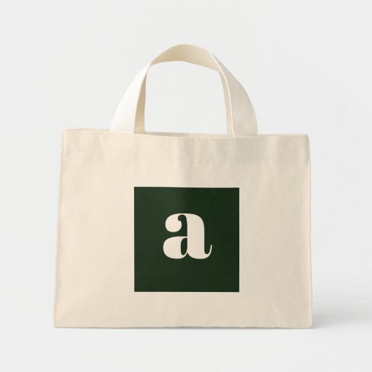 Mini Tote Bag Joli Monogramme Pastel Blanc Vert (Devant)