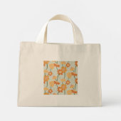 Mini Tote Bag Joli rétro muet des années 1970 Fleurs (Dos)