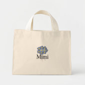 Mini Tote Bag Joli T-shirt bleu Fleur Mimi (Devant)