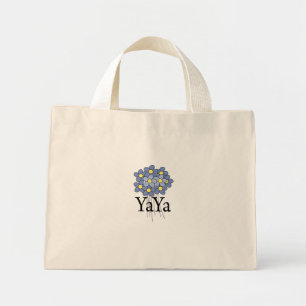 Mini Tote Bag Joli T-shirt bleu fleuri YaYa
