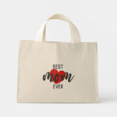 Mini Tote Bag Joli texte de conception Meilleure maman jamais av (Dos)
