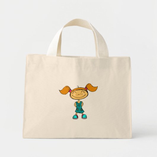 Mini Tote Bag Joyeuse fille (Devant)