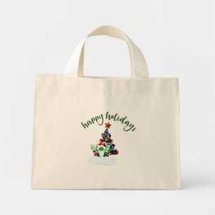 Mini Tote Bag Joyeux et Noël magique avec un Twist Dragon