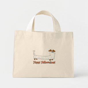 Mini Tote Bag Joyeux Halloweiner Dachshund