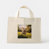 Mini Tote Bag Joyeux Labrador Puppy Running (Dos)