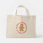 Mini Tote Bag Joyeux Noël Faisons cuire des cookies (Dos)