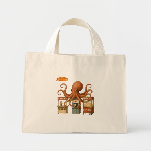 Mini Tote Bag La cabane de snacks du cirque d'Otto (Devant)