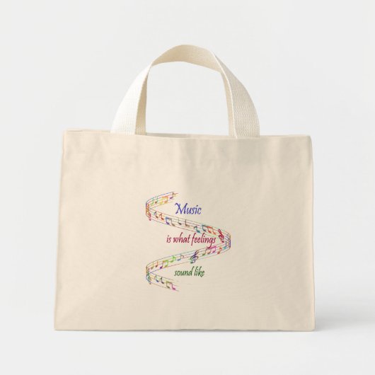 Mini Tote Bag La musique est ce que les sentiments sonnent comme (Devant)