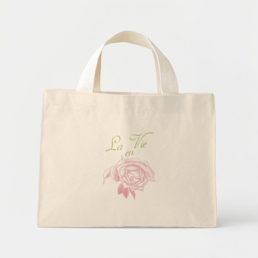 Mini Tote Bag la vie en rose (Devant)