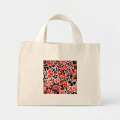 Mini Tote Bag L'art populaire ukrainien motif floral abstact (Devant)