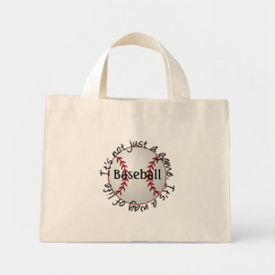Mini Tote Bag Le baseball, ce n'est pas seulement un jeu