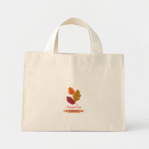 Mini Tote Bag le bonheur est fait maison automne conception incr