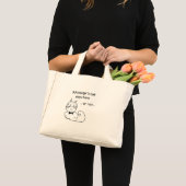 Mini Tote Bag Le chat de Schrodinger dort ici... (Devant (produit))