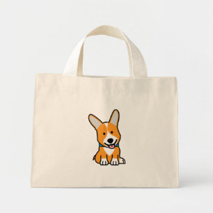 Mini Tote Bag Les Corgis de corgi poursuivent le Pembroke