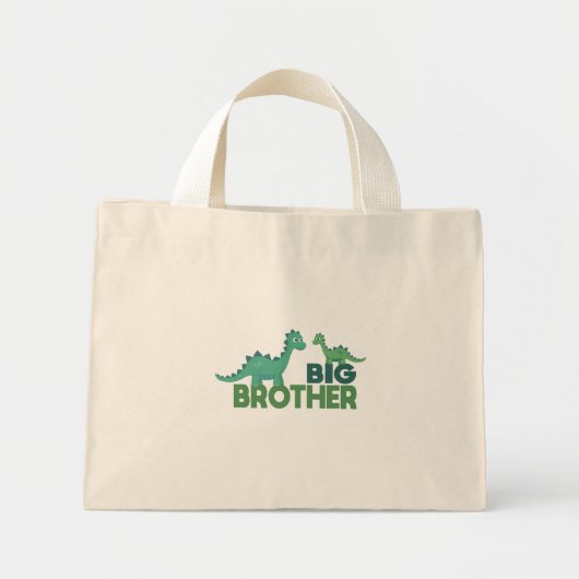 Mini Tote Bag Les frères Dinosaur conception (Devant)