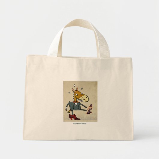 Mini Tote Bag Les mauvaises chaussures (Devant)