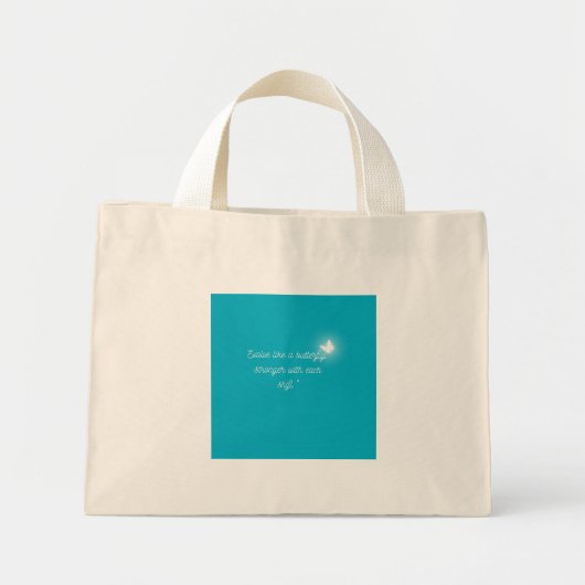 Mini Tote Bag L'évolution du papillon (Devant)