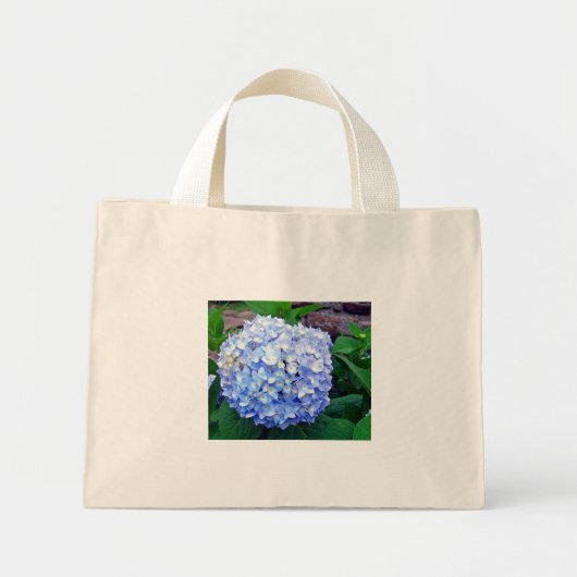 Mini Tote Bag L'Hydrangée bleue (Devant)