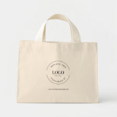 Mini Tote Bag Logo de site Web d'entreprise Simple (Devant)