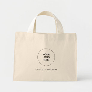 Mini Tote Bag Logo Entreprise Personnalisé Texte Ici Grand