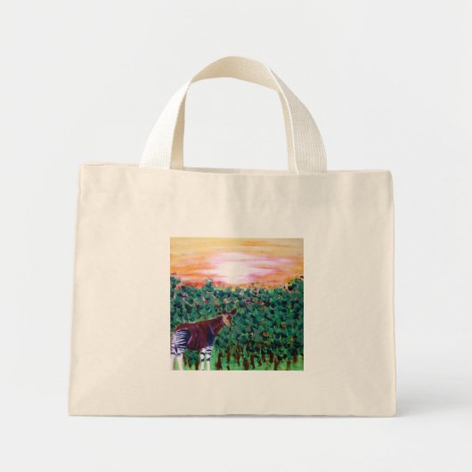 Mini Tote Bag l'Okapi solitaire (Devant)