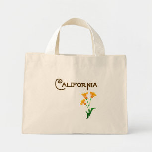 Mini Tote Bag Los Angeles California Poppy Deco Fourre-tout