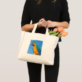 Mini Tote Bag Macao bleu et jaune (Devant (produit))