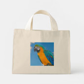 Mini Tote Bag Macao bleu et jaune (Dos)