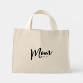 Mini Tote Bag Maman a établi un script noir (Dos)