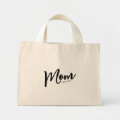 Mini Tote Bag Maman a établi un script noir (Devant)