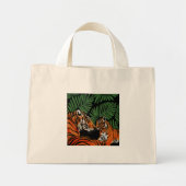 Mini Tote Bag maman tigre et petit (Devant)