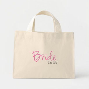 Mini Tote Bag Mariée à être (script rose)
