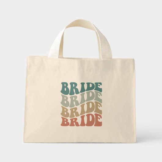 Mini Tote Bag Mariée rétro (Devant)