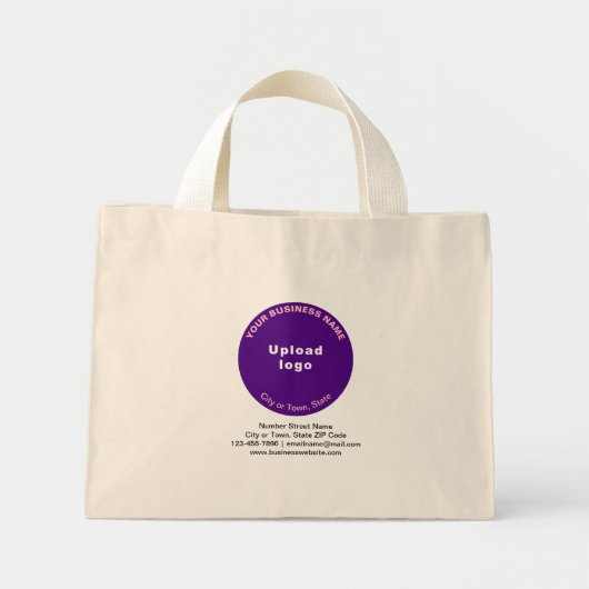 Mini Tote Bag Marque commerciale en forme ronde violet sur mini- (Devant)