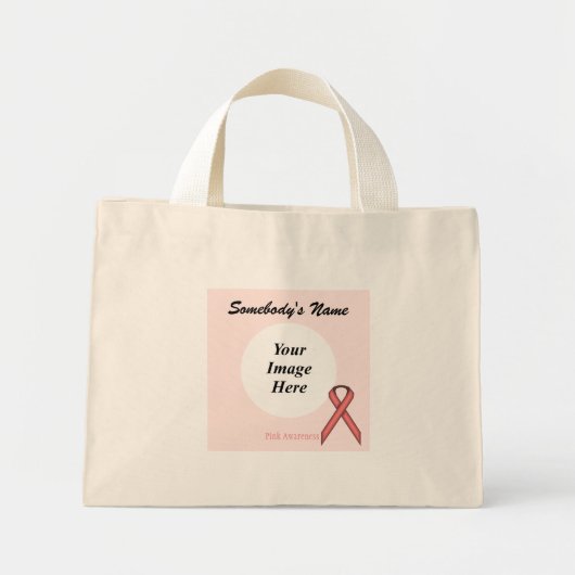 Mini Tote Bag Modèle de carbone rose standard par Kenneth Yoncic (Devant)