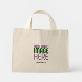 MINI TOTE BAG MODÈLE DE TEXTE D'IMAGE NATURELLE SIMPLE ET MODERN (Dos)