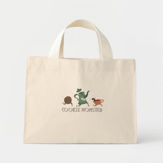 Mini Tote Bag Momster de biscuit (Devant)