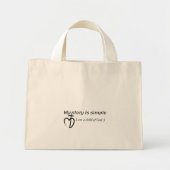 Mini Tote Bag Mon histoire est simple (Devant)