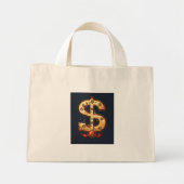 Mini Tote Bag "Money Moves : Dollar Print Shopping Bag" (Devant)