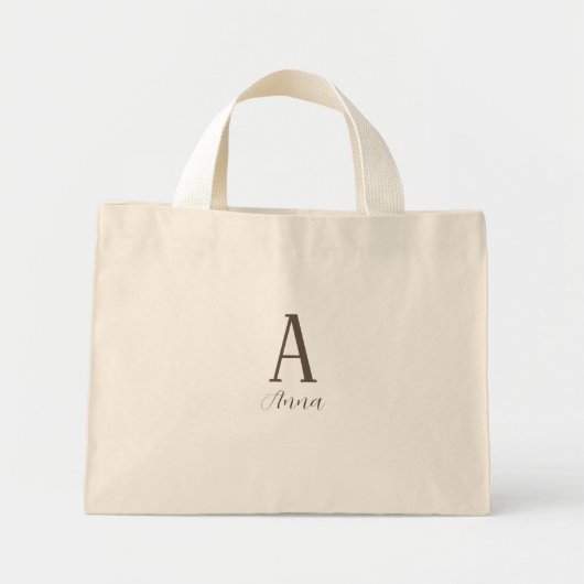 Mini Tote Bag Monogramme Vibe d'automne (Devant)