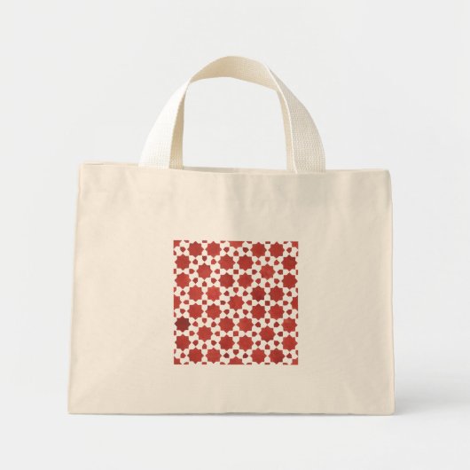 Mini Tote Bag Mosaïque indienne rouge ITIMUD (Devant)
