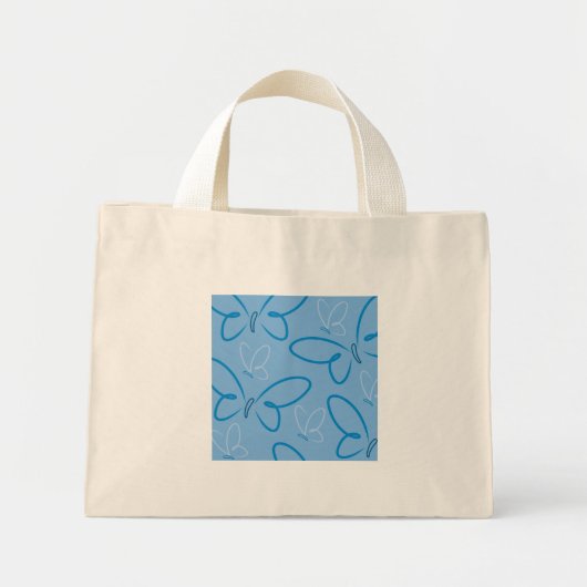 Mini Tote Bag Motif papillon (Devant)