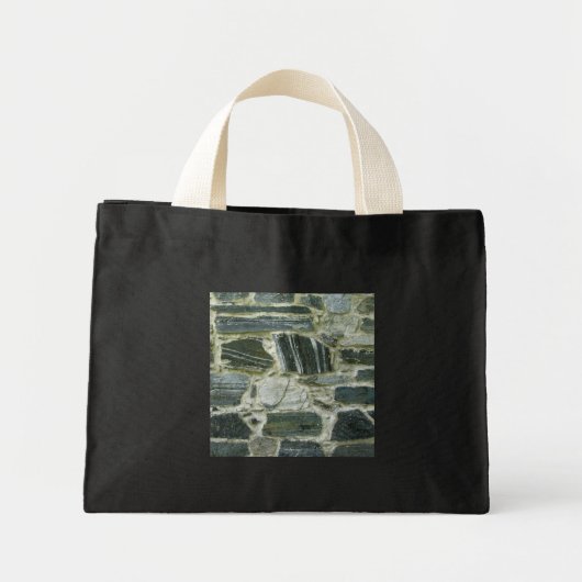 Mini Tote Bag Mur de pierre ancien (Devant)